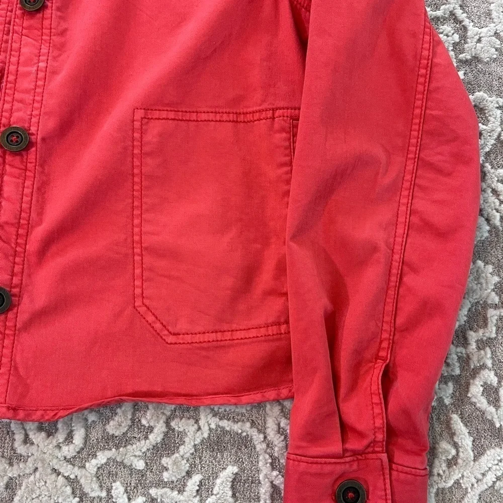 Anthropologie Orange Utility Jacket